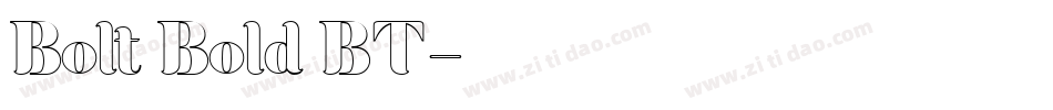 Bolt Bold BT字体转换